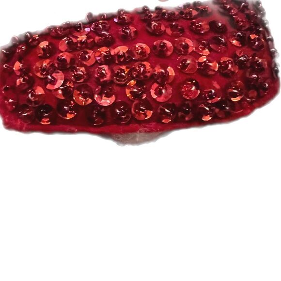 Vintage Christmas Stocking with the name Christopher Felt and Sequins. Handmade - Picture 8 of 8